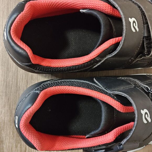 Peloton Cycling Shoes EU 42 Look Delta 3-Bolt Black Red Ratchet Straps - Picture 6 of 12